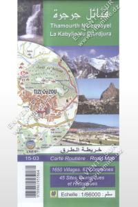 Carte routière - La Kabylie du Djurdjura  