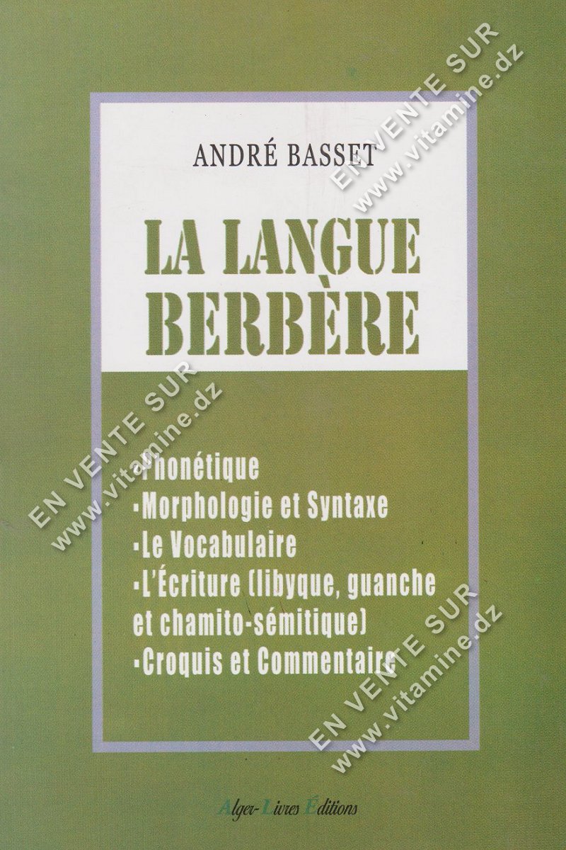 André BASSET - LA LANGUE BERBERE
